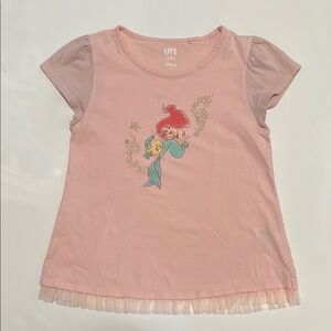 5/$15 Disney Uniqlo Pink Short Sleeve Tee with Character Graphic Size 7/8